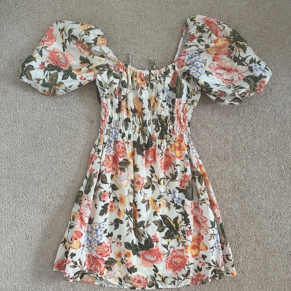 Faithfull The Brand Nikoleta Mini Dress Teatro Floral Print Size Small - Picture 4 of 4